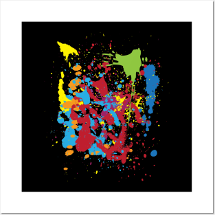 Splash Painting Print Pretty Abstract Splatter Colors Posters and Art